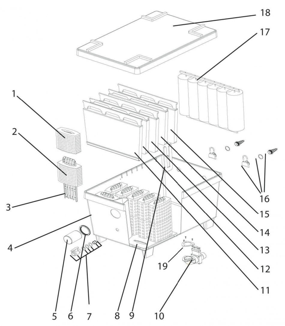 Fiche éclatée du filtre Oase BioTec 30