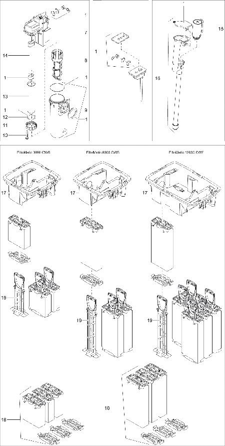 Pièces détachées filtre de bassin Filtomatic CWS 6000