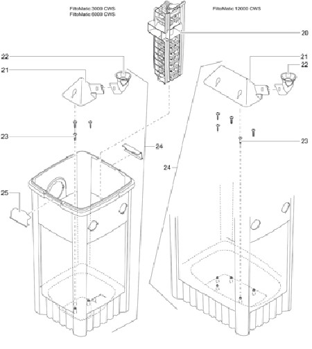 Pièces détachées pour filtre filtomatic CWS 3000