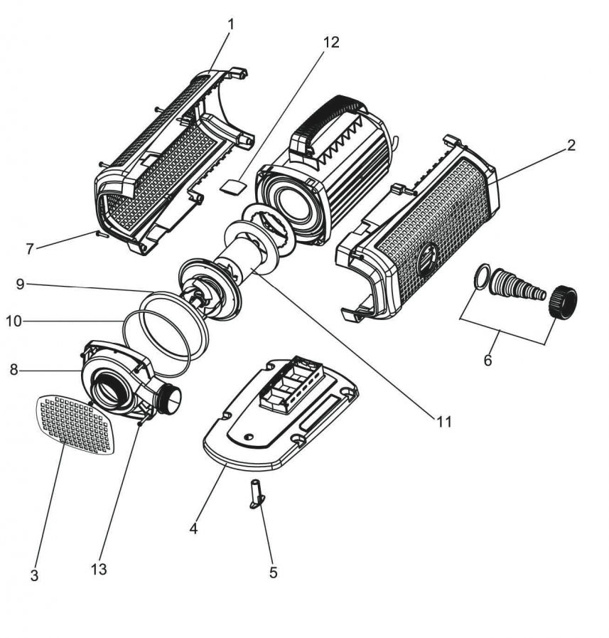 Fiche éclatée pièces pour pompe basin Oase Aquamax Expert